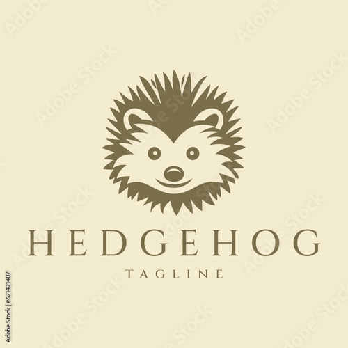 Hedgehog logo design vector illustration