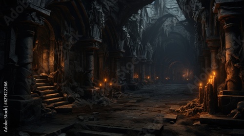Obraz na płótnie Underground Dungeons Game Art