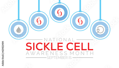 Vector illustration on the theme of Sickle Cell disease awareness month. observed each year on september.banner design template Vector illustration background design.