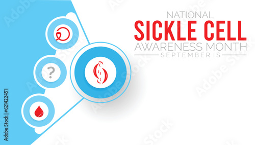 Vector illustration on the theme of Sickle Cell disease awareness month. observed each year on september.banner design template Vector illustration background design.