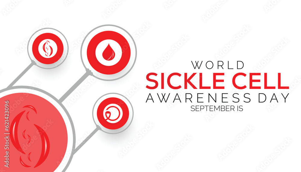 Vector illustration on the theme of World Sickle Cell day observed each year.banner design template Vector illustration background design.