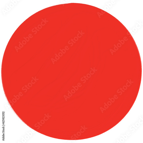 red round button