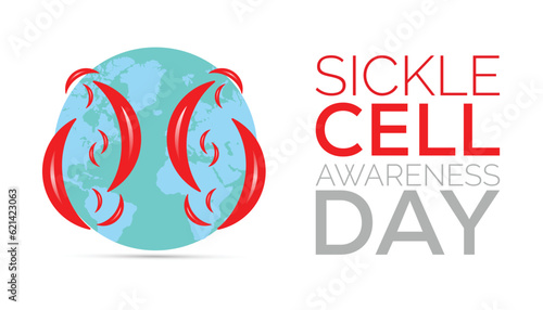 Vector illustration on the theme of World Sickle Cell day observed each year.banner design template Vector illustration background design.