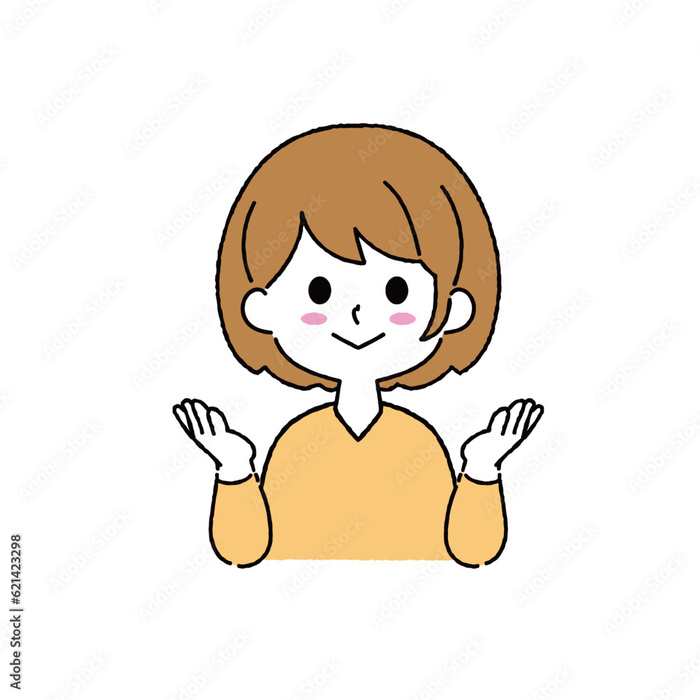 シンプルな女性のイラスト