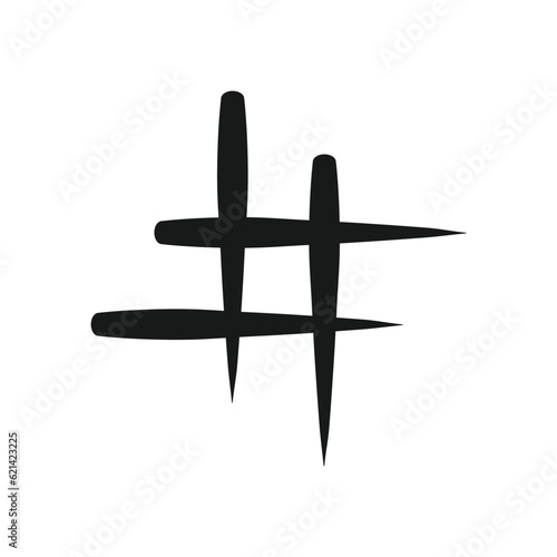hashtag icon vector