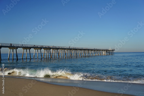 Pier on the ocean in the morning
