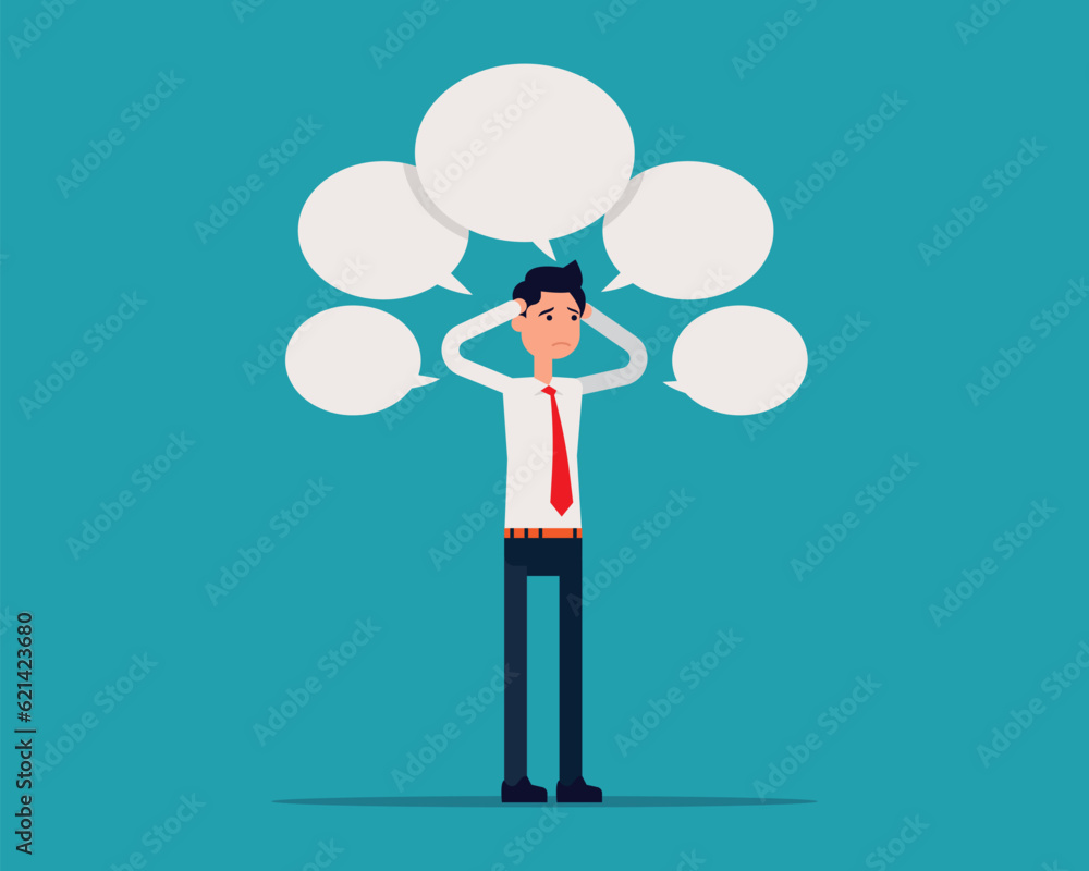 Tension work of new business person. Vector illustration overworked Tension work of new business person. Vector illustration overworked