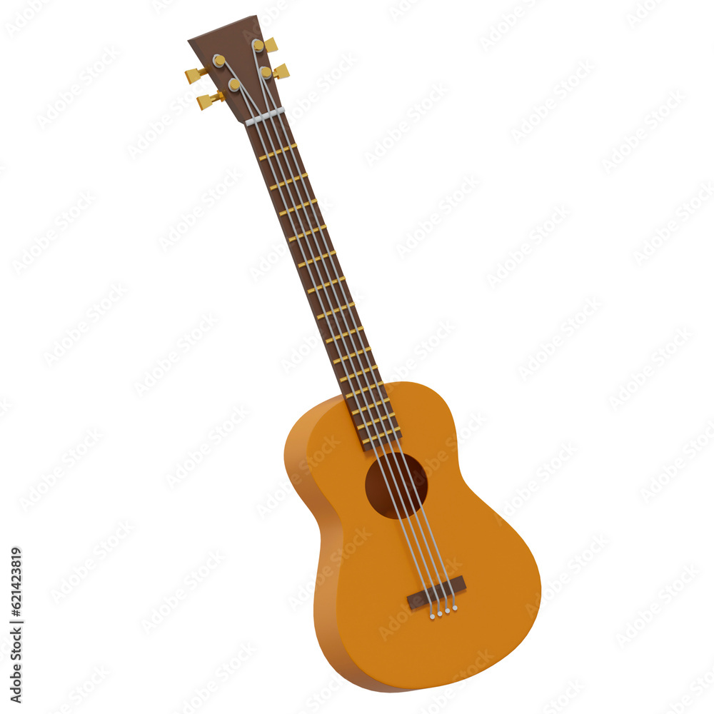 3D guitar illustration