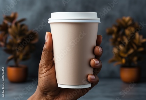 Coffee paper cup mockup, ge...