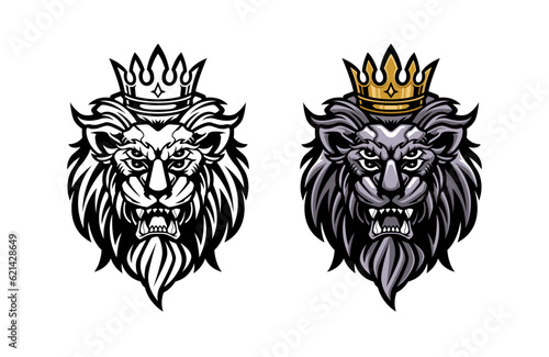 illustration of beast lion king head