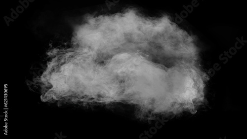 Singular Cloud on Black Background Overlay VFX
