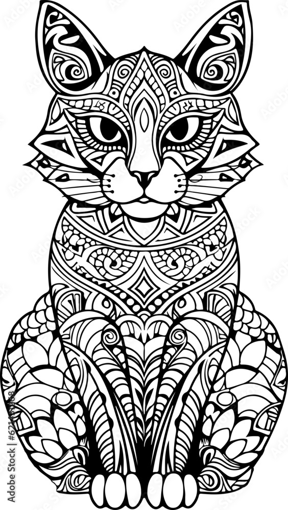 Cat Mandala SVG, cat silhouette svg, cat svg, cat face svg, cat mom svg ...