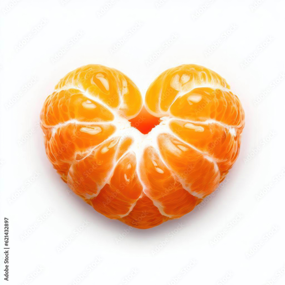 Orange Embrace: The Fruity Heart, Generative AI Orange Embrace: The Fruity Heart, Generative AI
