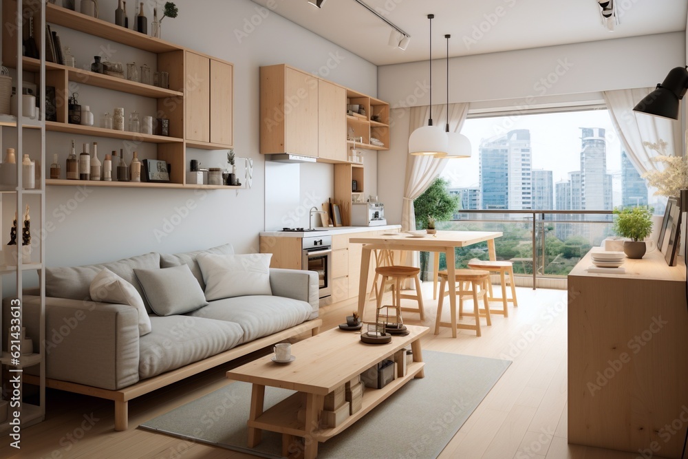 Room interior inspired by Japanese/Scandinavian design Room interior inspired by Japanese/Scandinavian design
