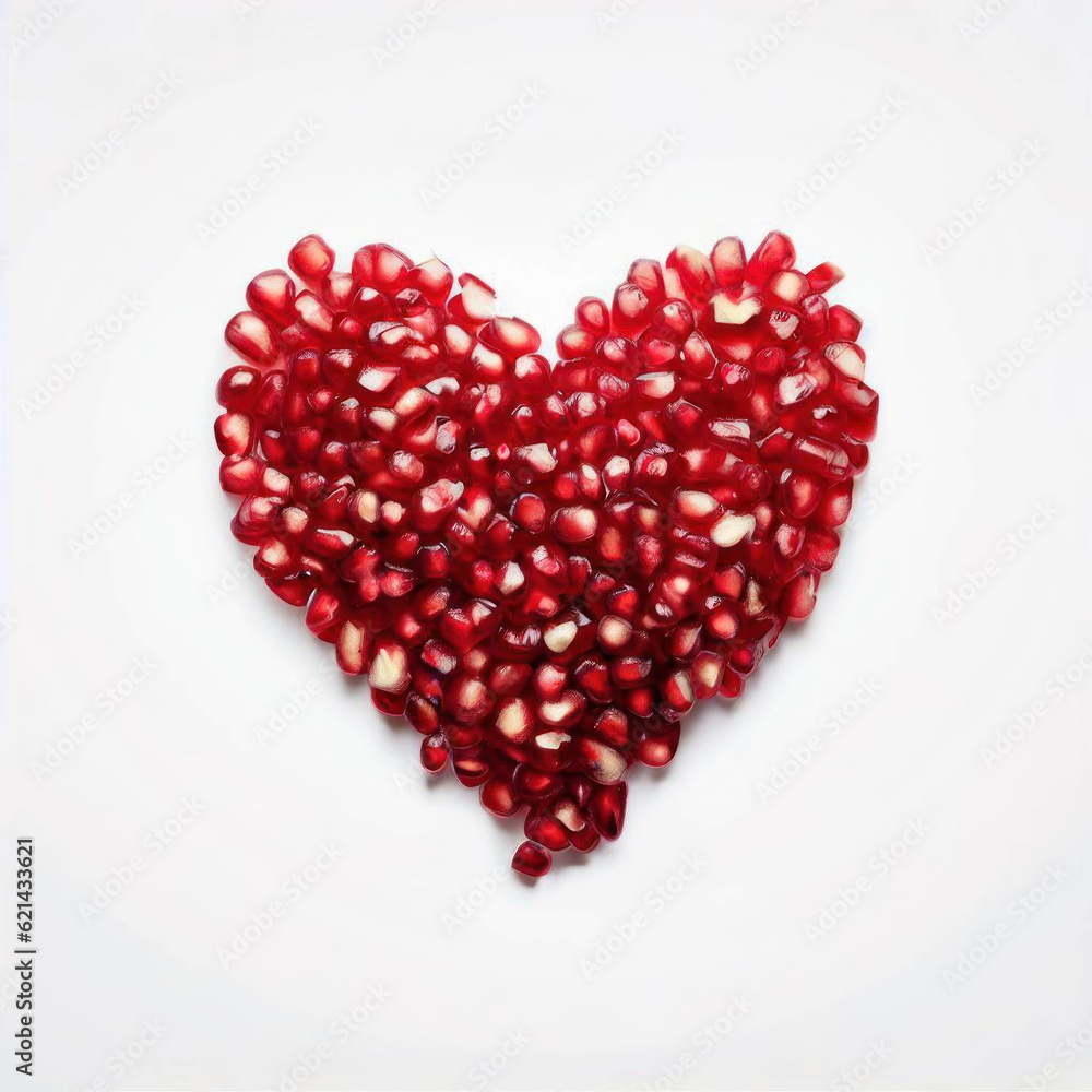 Pomegranate Passion: Heart-Shaped Seeds, Generative AI Pomegranate Passion: Heart-Shaped Seeds, Generative AI