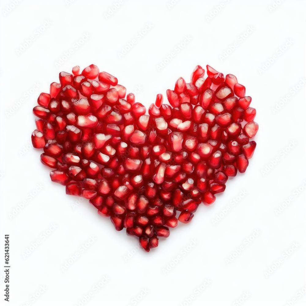 Pomegranate Passion: Heart-Shaped Seeds, Generative AI Pomegranate Passion: Heart-Shaped Seeds, Generative AI