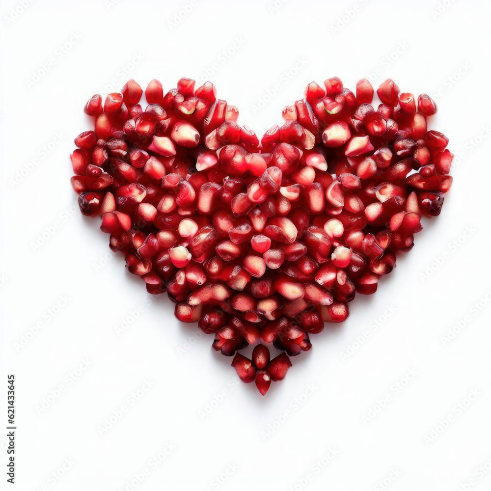 Pomegranate Passion: Heart-Shaped Seeds, Generative AI Pomegranate Passion: Heart-Shaped Seeds, Generative AI