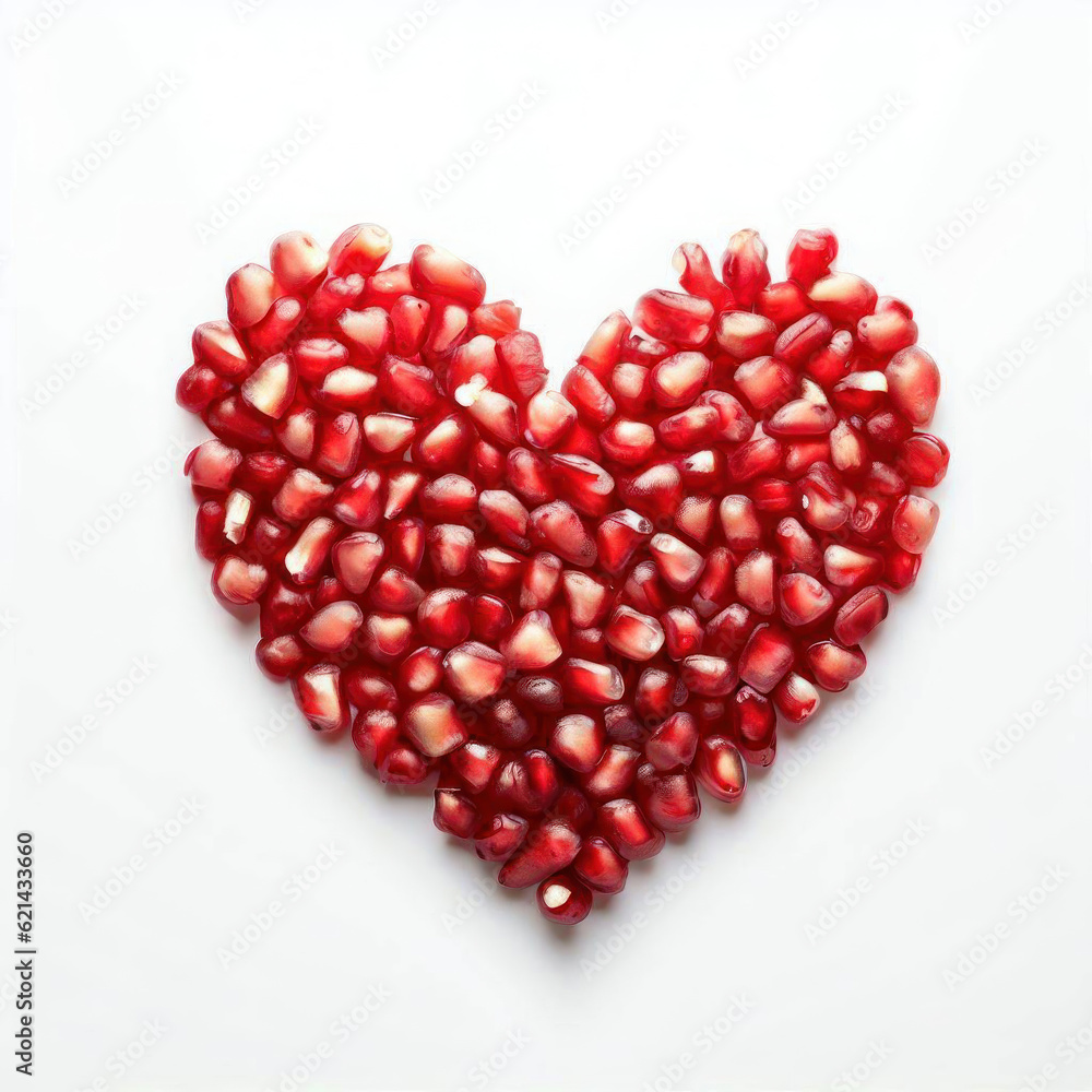 Pomegranate Passion: Heart-Shaped Seeds, Generative AI Pomegranate Passion: Heart-Shaped Seeds, Generative AI