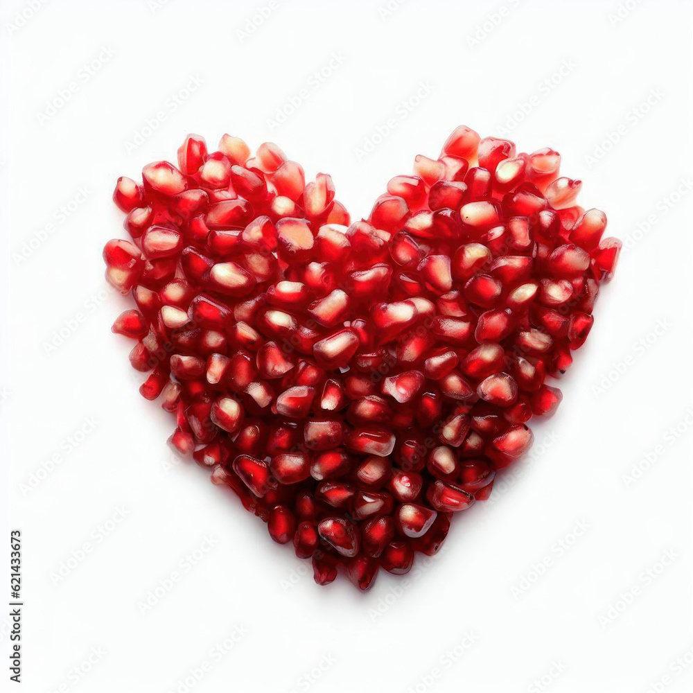 Pomegranate Passion: Heart-Shaped Seeds, Generative AI Pomegranate Passion: Heart-Shaped Seeds, Generative AI