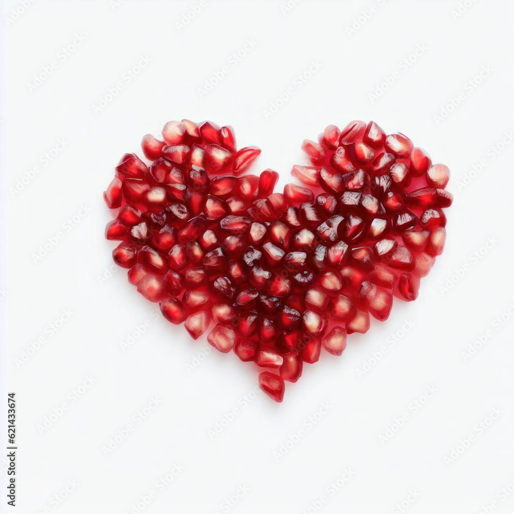 Pomegranate Passion: Heart-Shaped Seeds, Generative AI Pomegranate Passion: Heart-Shaped Seeds, Generative AI