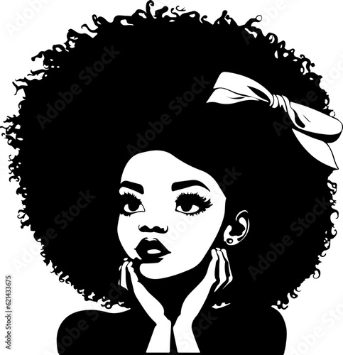 Black woman SVG, Afro woman SVG, black woman silhouette svg, strong black woman svg, black woman thinking svg, black afro woman svg