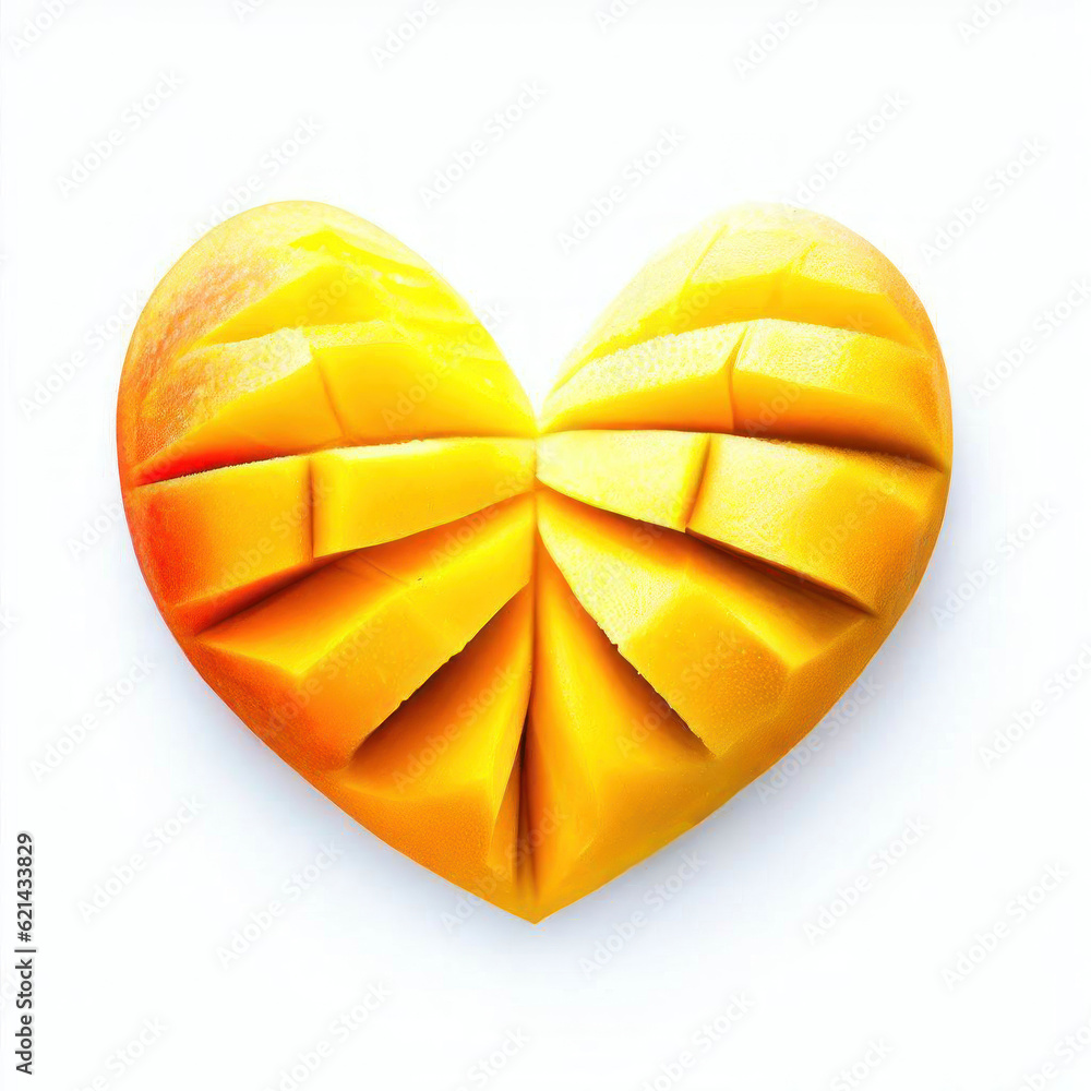 Mango Love: Heart-Shaped Fruits, Generative AI Mango Love: Heart-Shaped Fruits, Generative AI