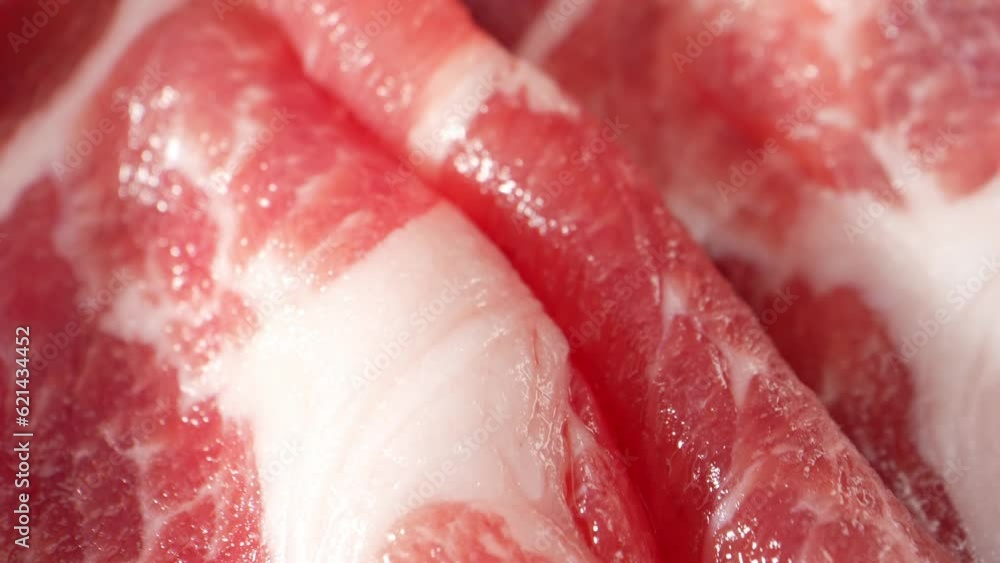 Raw pork neck slice, The camera can zoom in on the glistening moisture on the surface of the meat, further emphasizing its freshness and tenderness. Showcasing its softness and malleability. 4K
Raw pork neck slice, The camera can zoom in on the glistening moisture on the surface of the meat, further emphasizing its freshness and tenderness. Showcasing its softness and malleability. 4K