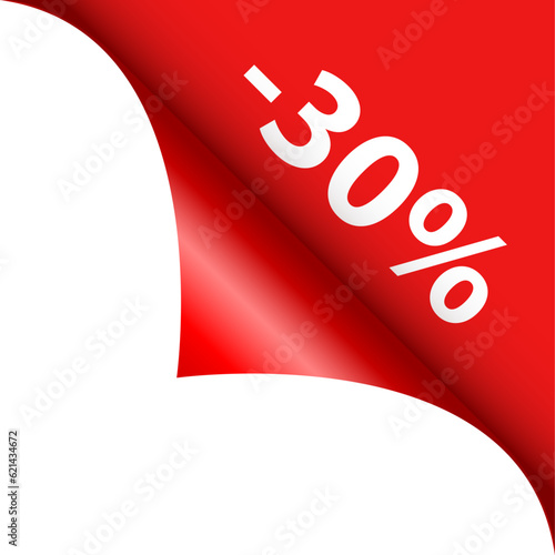 Curled corner 30% off