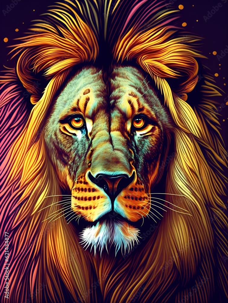 portrait of a lion