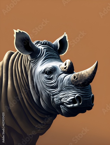 close up of a rhinoceros
