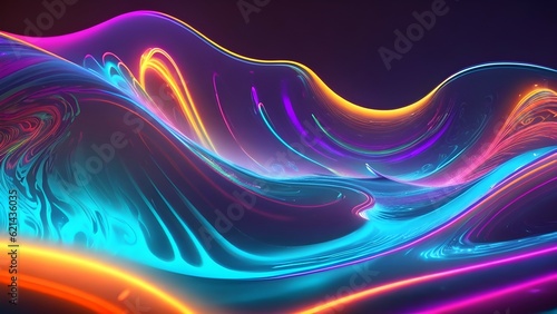 Captivating holographic neon rhythm photo for sale on Adobe Stock. Elevate your projects with mesmerizing visuals. Discover and download now