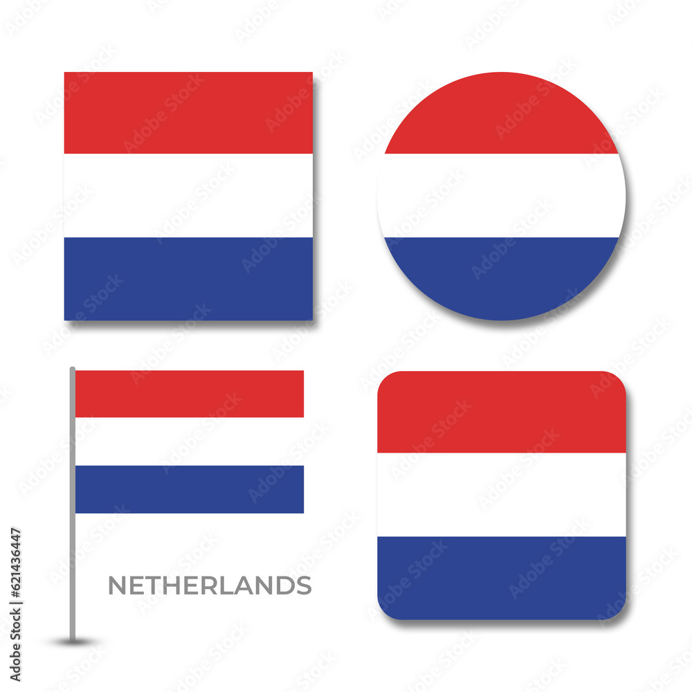 netherlands flag set design illustration template file format png transparent, national flag set design template illustration vector design with shadow netherlands flag set design illustration template file format png transparent, national flag set design template illustration vector design with shadow