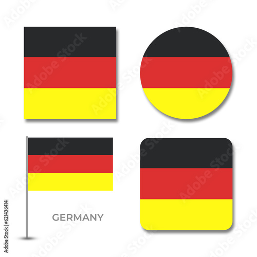 Free Download germany flag set design illustration template file format png transparent, national flag set design template illustration vector design with shadow - GFXLoad
