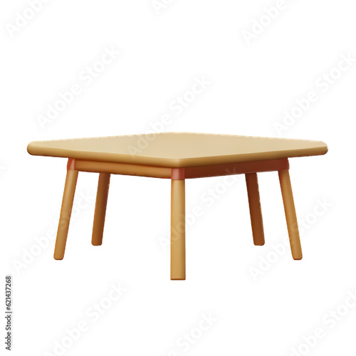 Modern table and chair isolate 