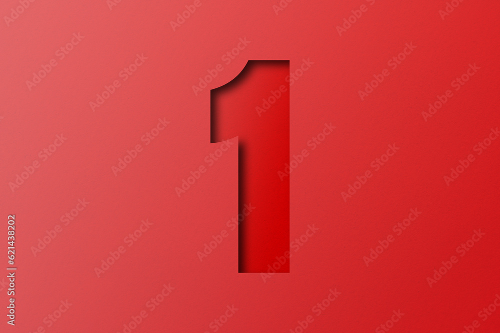 red paper alphabet paper number 1 red paper alphabet paper number 1