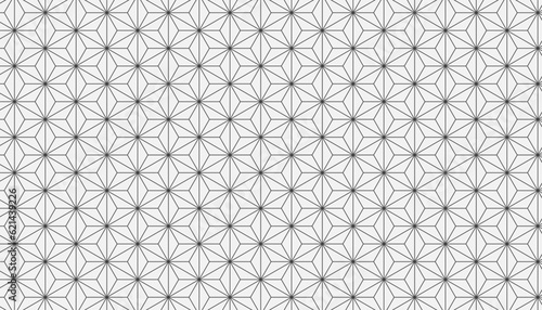 Grey hemp seed asanoha japanese motif pattern background vector illustration