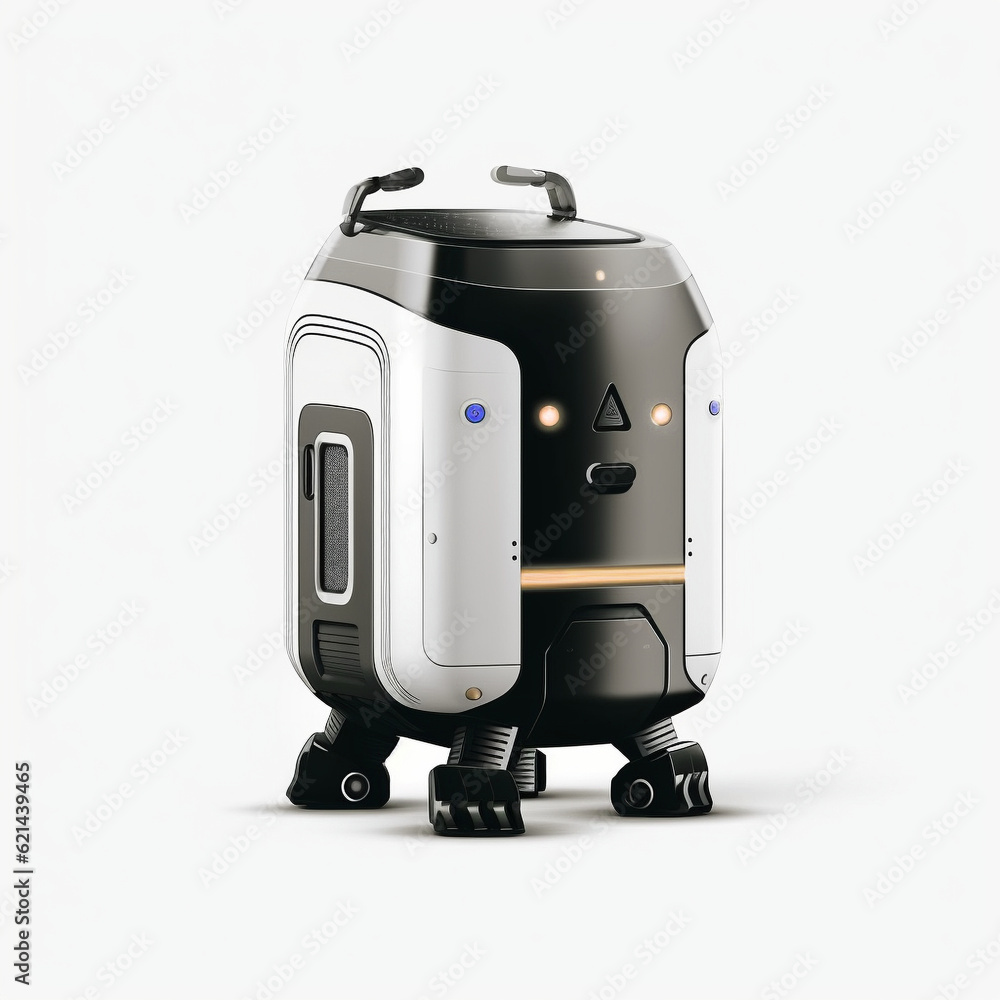 Isolated Mini Droid Robot Character Robotic Assistance Technology Artificial Intelligence 3D Bot Machine Isolated Mini Droid Robot Character Robotic Assistance Technology Artificial Intelligence 3D Bot Machine