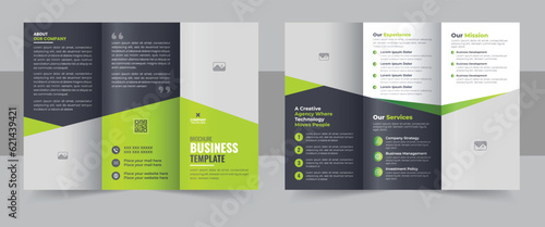 Modern trifold business brochure template, Corporate business trifold brochure template, Creative and Professional tri fold brochure vector design
