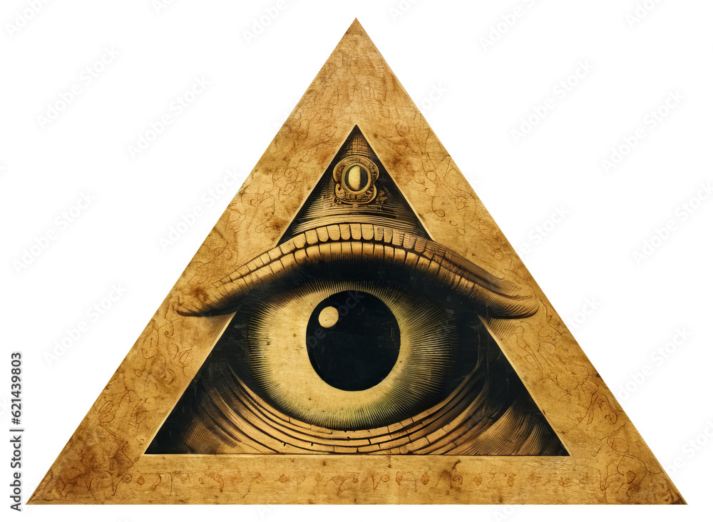 Eye of Providence. An eye enclosed in a triangle. God is watching ...