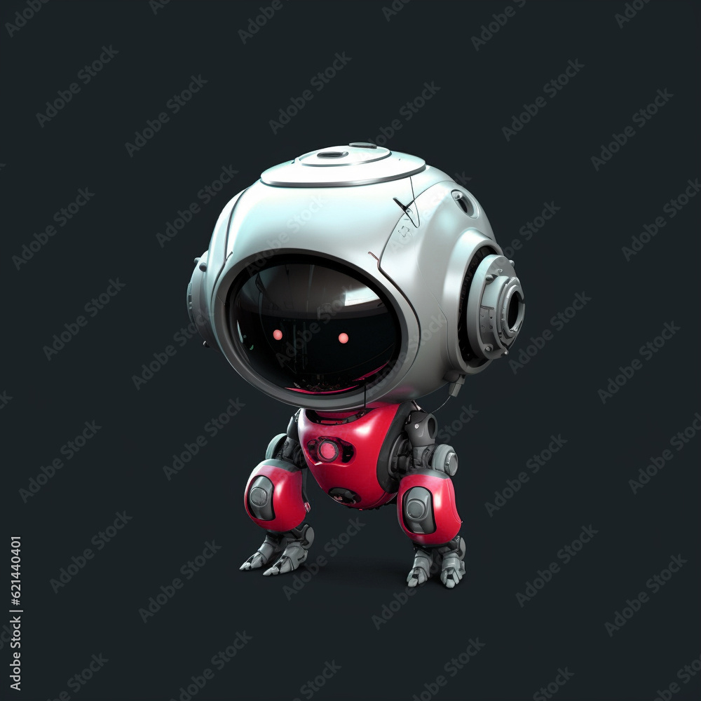 Isolated Mini Droid Robot Character Robotic Assistance Technology Artificial Intelligence 3D Bot Machine Isolated Mini Droid Robot Character Robotic Assistance Technology Artificial Intelligence 3D Bot Machine