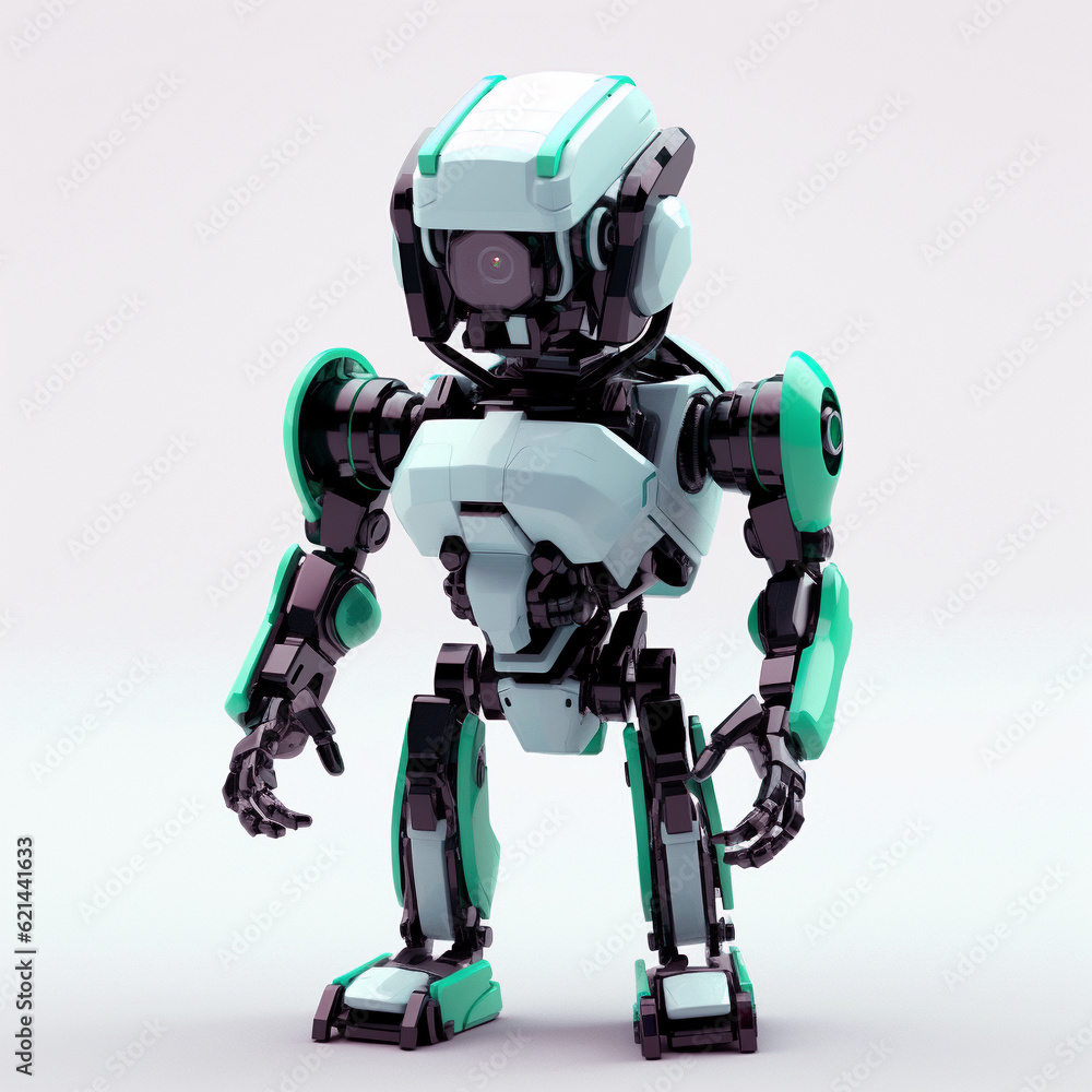 Isolated Mini Droid Robot Character Robotic Assistance Technology Artificial Intelligence 3D Bot Machine Isolated Mini Droid Robot Character Robotic Assistance Technology Artificial Intelligence 3D Bot Machine