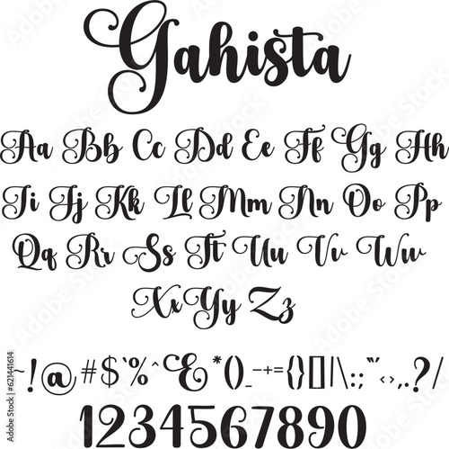 Gahista is a delicate, elegant, and flowing handwritten font perfect for your favorite projects. Fall in love with its incredibly distinct and timeless style, and use it to create spectacular designs!