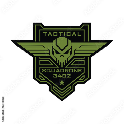 Tactical military skull squadron logo © EkoZero7
