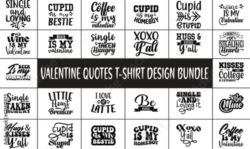 Valentine Quotes T-shirt Design bundle 