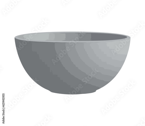 Empty bowl on white background, clean crockery