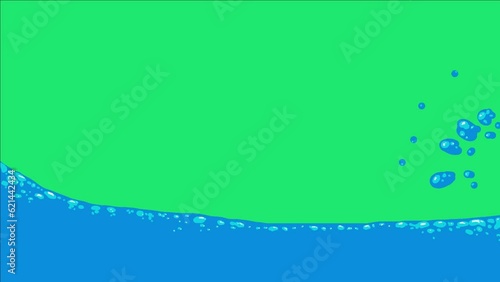 Wavy sea water cartoon animation