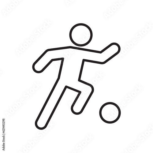 Playing football icon