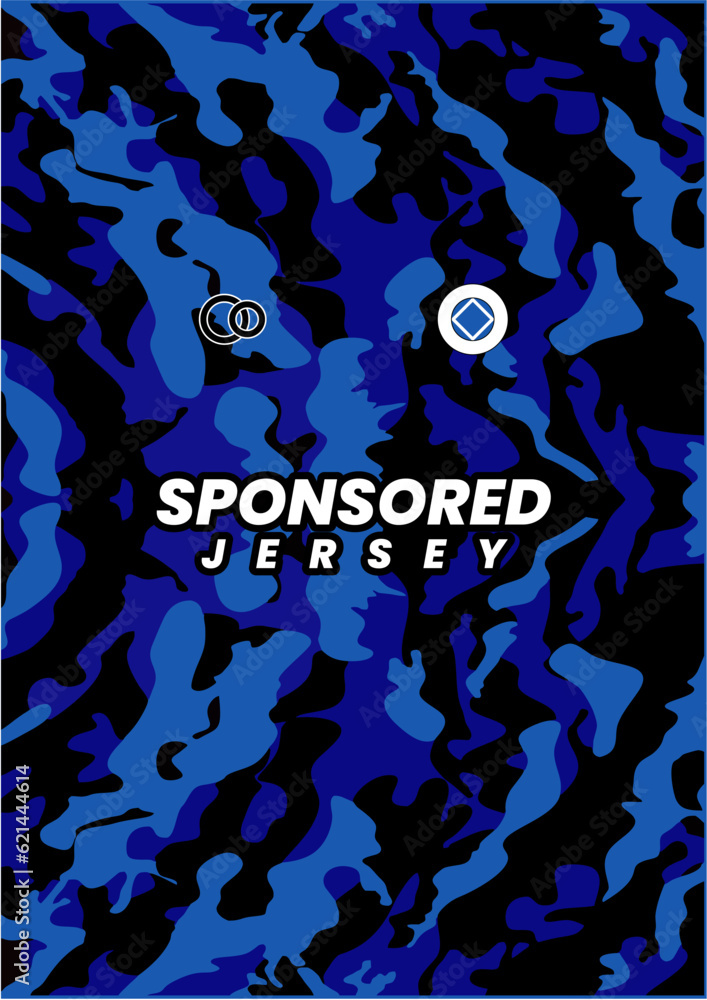 Mockup background for sports jersey blue patern army