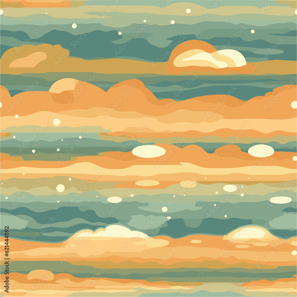 Abstract illustration of cloud at evening for seamless pattern