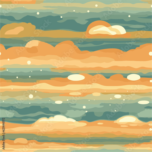 Abstract illustration of cloud at evening for seamless pattern